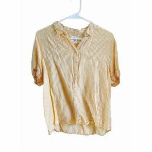 C&C California Yellow Checkered Linen Shirt